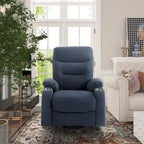 Fauteuil de massage électrique inclinable Clihome à revêtement souple et porte-gobelet