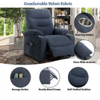 Fauteuil de massage électrique inclinable Clihome à revêtement souple et porte-gobelet