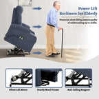Fauteuil de massage électrique inclinable Clihome à revêtement souple et porte-gobelet