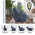 Fauteuil de massage électrique inclinable Clihome à revêtement souple et porte-gobelet
