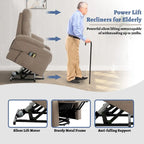 Fauteuil de massage électrique inclinable Clihome à revêtement souple et porte-gobelet