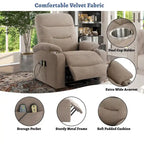 Fauteuil de massage électrique inclinable Clihome à revêtement souple et porte-gobelet