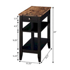 Table d'appoint à un tiroir et étagères American Heritage de Convenience Concepts