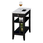 Table d'appoint à un tiroir et étagères American Heritage de Convenience Concepts