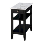 Table d'appoint à un tiroir et étagères American Heritage de Convenience Concepts