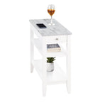 Table d'appoint à un tiroir et étagères American Heritage de Convenience Concepts
