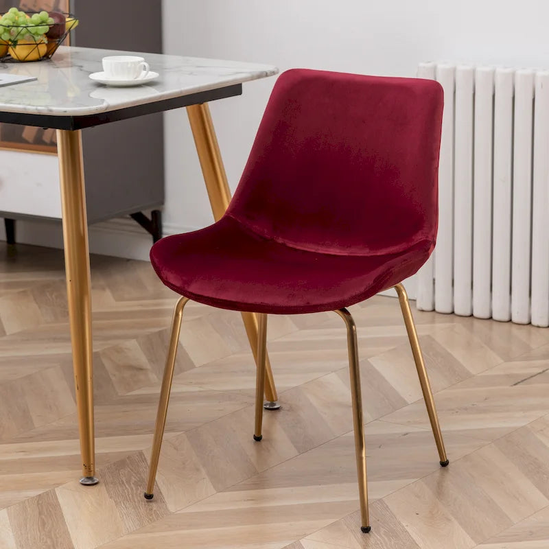 Chaise de salle à manger moderne en velours Aufurr de Roundhill Furniture (lot de 2)