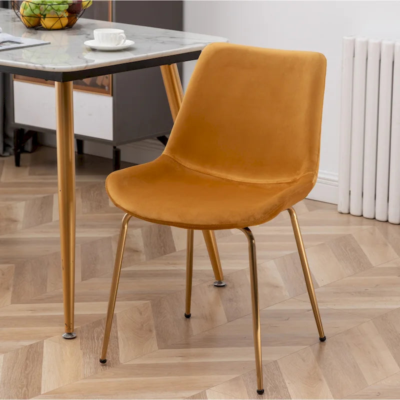 Chaise de salle à manger moderne en velours Aufurr de Roundhill Furniture (lot de 2)