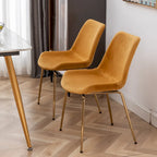 Chaise de salle à manger moderne en velours Aufurr de Roundhill Furniture (lot de 2)
