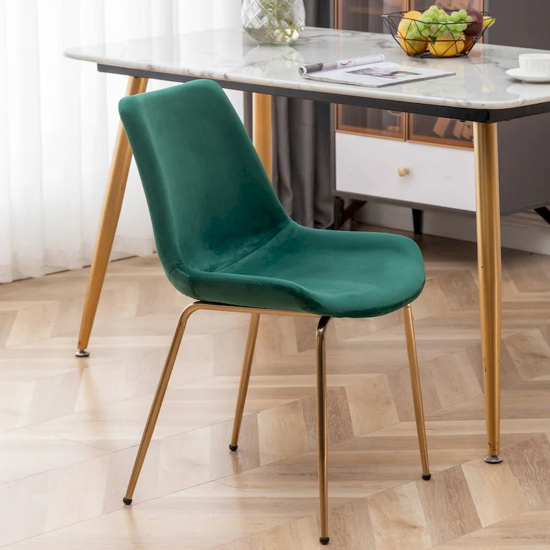 Chaise de salle à manger moderne en velours Aufurr de Roundhill Furniture (lot de 2)