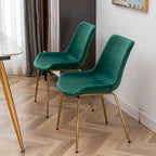 Chaise de salle à manger moderne en velours Aufurr de Roundhill Furniture (lot de 2)