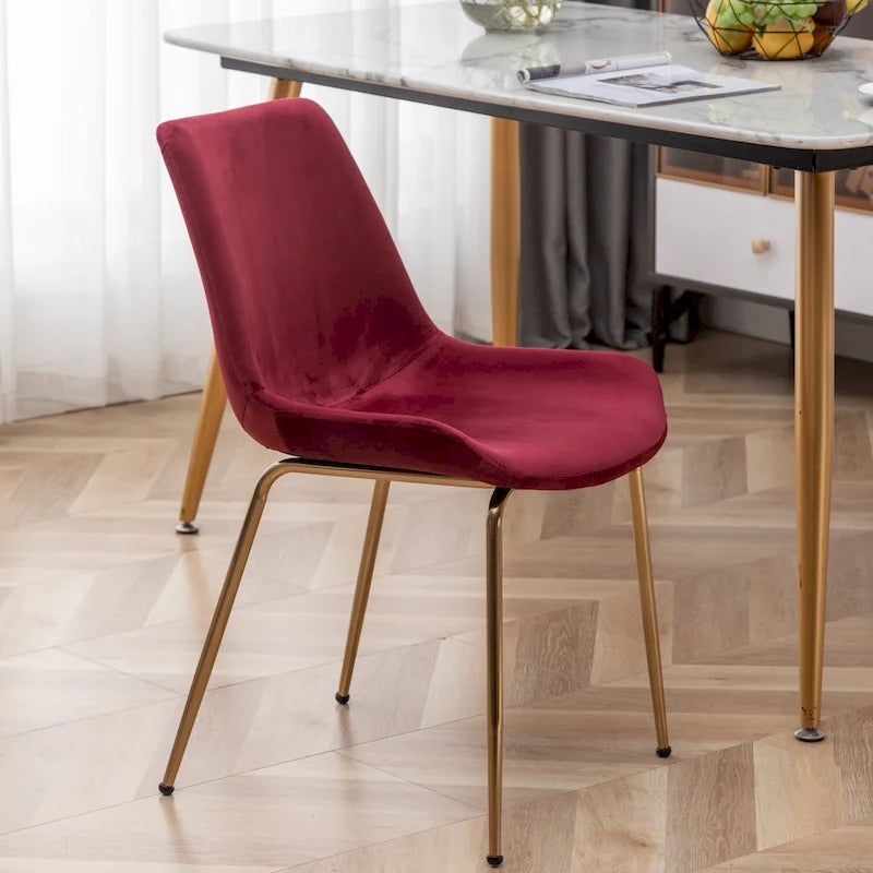 Chaise de salle à manger moderne en velours Aufurr de Roundhill Furniture (lot de 2)