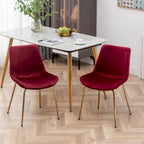Chaise de salle à manger moderne en velours Aufurr de Roundhill Furniture (lot de 2)