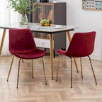 Chaise de salle à manger moderne en velours Aufurr de Roundhill Furniture (lot de 2)