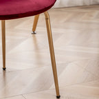 Chaise de salle à manger moderne en velours Aufurr de Roundhill Furniture (lot de 2)