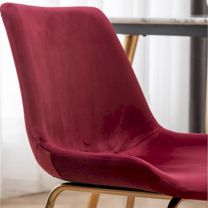 Chaise de salle à manger moderne en velours Aufurr de Roundhill Furniture (lot de 2)