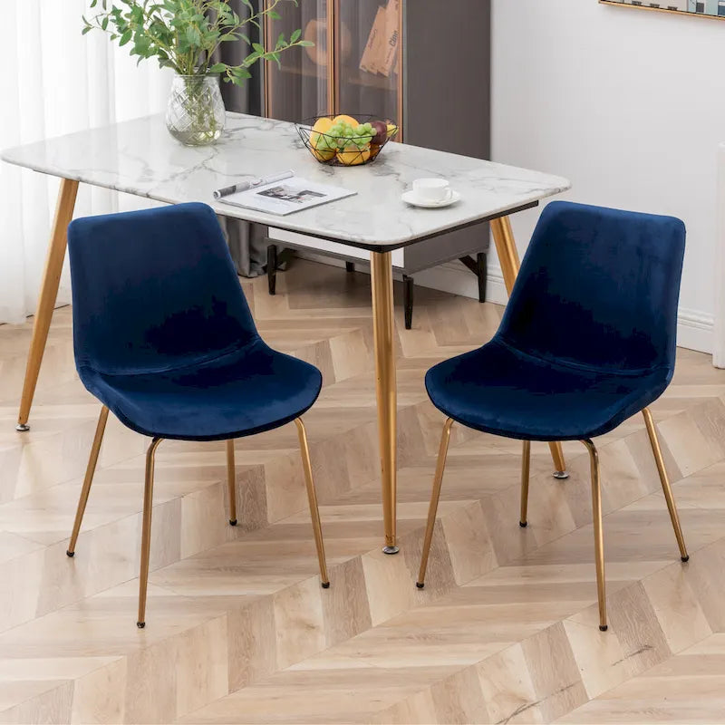 Chaise de salle à manger moderne en velours Aufurr de Roundhill Furniture (lot de 2)