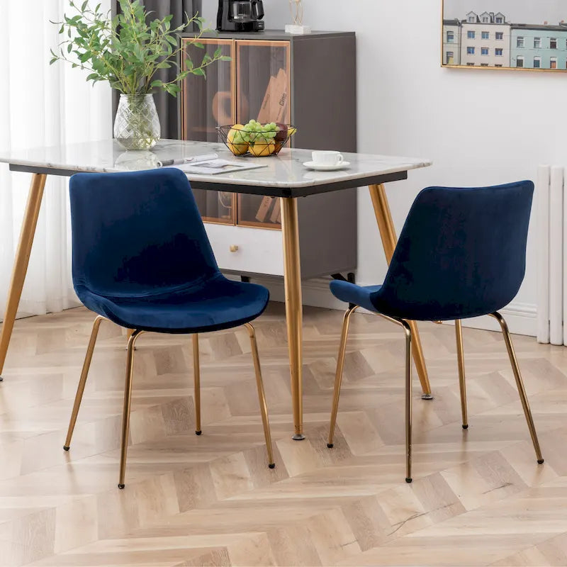 Chaise de salle à manger moderne en velours Aufurr de Roundhill Furniture (lot de 2)