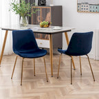 Chaise de salle à manger moderne en velours Aufurr de Roundhill Furniture (lot de 2)