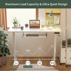 FEZIBO/Mobilier de bureau à domicile/Bois/Bureau avec tablette pour clavier/Bureaux