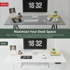 FEZIBO/Mobilier de bureau à domicile/Bois/Bureau avec tablette pour clavier/Bureaux