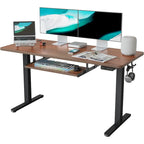 FEZIBO/Mobilier de bureau à domicile/Bois/Bureau avec tablette pour clavier/Bureaux