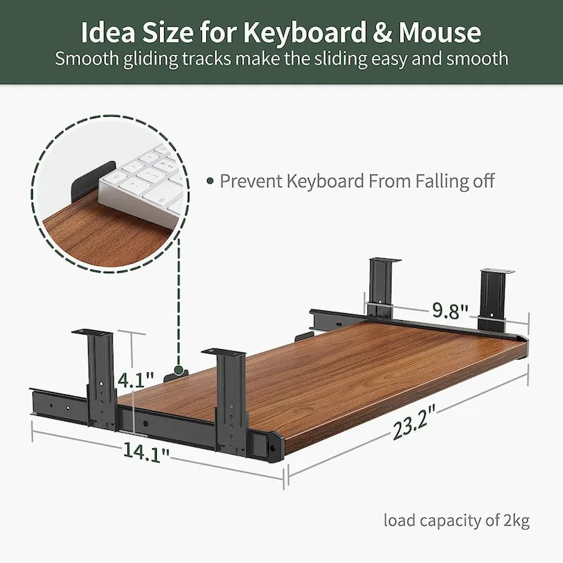 FEZIBO/Mobilier de bureau à domicile/Bois/Bureau avec tablette pour clavier/Bureaux