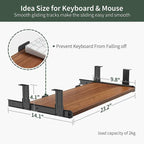 FEZIBO/Mobilier de bureau à domicile/Bois/Bureau avec tablette pour clavier/Bureaux