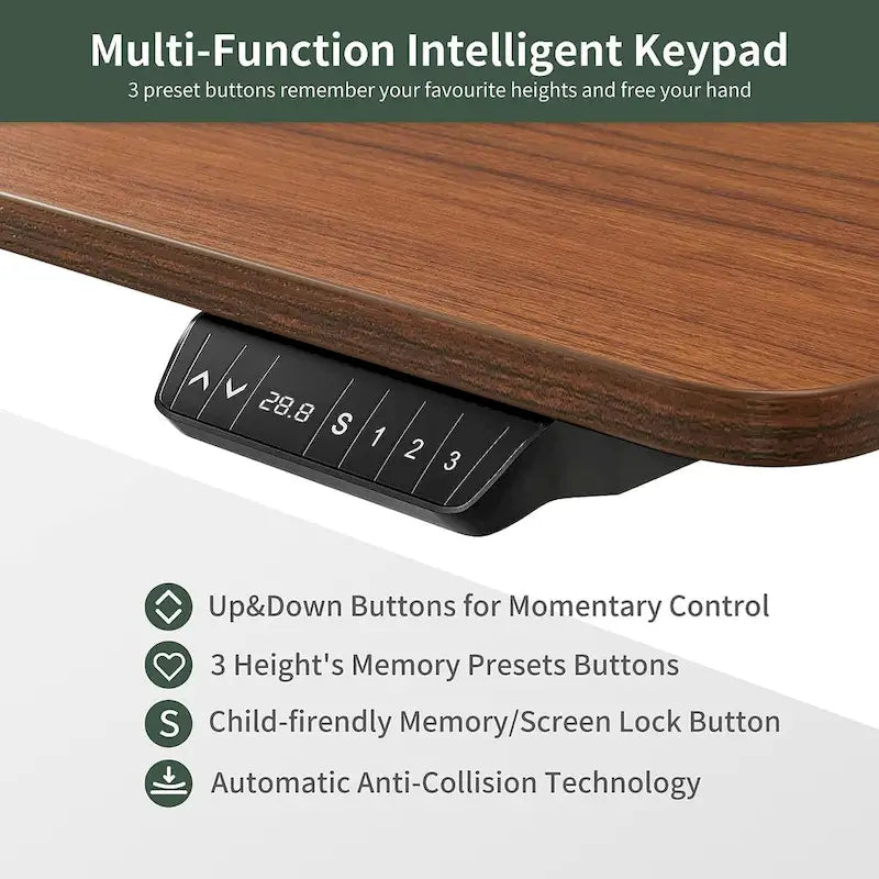 FEZIBO/Mobilier de bureau à domicile/Bois/Bureau avec tablette pour clavier/Bureaux