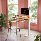 FEZIBO/Mobilier de bureau à domicile/Bois/Bureau avec tablette pour clavier/Bureaux