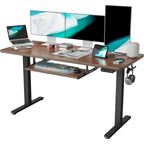 FEZIBO/Mobilier de bureau à domicile/Bois/Bureau avec tablette pour clavier/Bureaux