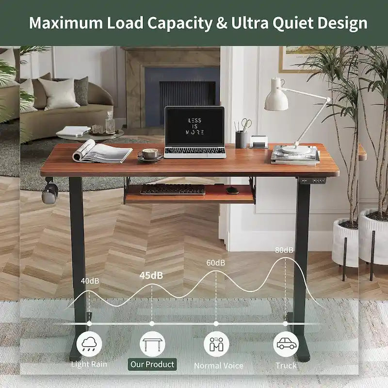 FEZIBO/Mobilier de bureau à domicile/Bois/Bureau avec tablette pour clavier/Bureaux