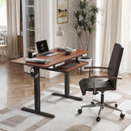 FEZIBO/Mobilier de bureau à domicile/Bois/Bureau avec tablette pour clavier/Bureaux