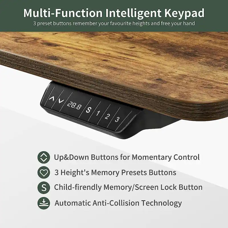 FEZIBO/Mobilier de bureau à domicile/Bois/Bureau avec tablette pour clavier/Bureaux