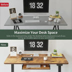 FEZIBO/Mobilier de bureau à domicile/Bois/Bureau avec tablette pour clavier/Bureaux