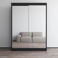 Armoire-penderie moderne Copper Grove Parasol à 2 portes avec miroir brillant