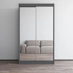 Armoire-penderie moderne Copper Grove Parasol à 2 portes avec miroir brillant