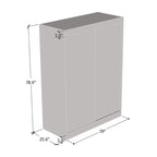 Armoire-penderie moderne Copper Grove Parasol à 2 portes avec miroir brillant