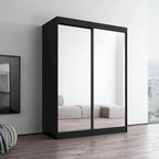 Armoire-penderie moderne Copper Grove Parasol à 2 portes avec miroir brillant