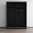 Armoire-penderie moderne Copper Grove Parasol à 2 portes avec miroir brillant