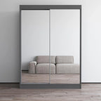 Armoire-penderie moderne Copper Grove Parasol à 2 portes avec miroir brillant