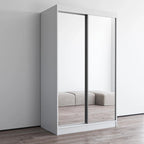 Armoire-penderie moderne Copper Grove Parasol à 2 portes avec miroir brillant