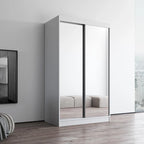 Armoire-penderie moderne Copper Grove Parasol à 2 portes avec miroir brillant