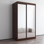 Armoire-penderie moderne Copper Grove Parasol à 2 portes avec miroir brillant