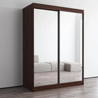 Armoire-penderie moderne Copper Grove Parasol à 2 portes avec miroir brillant