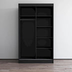 Armoire-penderie moderne Copper Grove Parasol à 2 portes avec miroir brillant