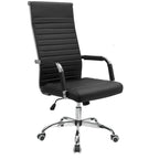 Chaise de bureau Homall à dossier haut côtelé