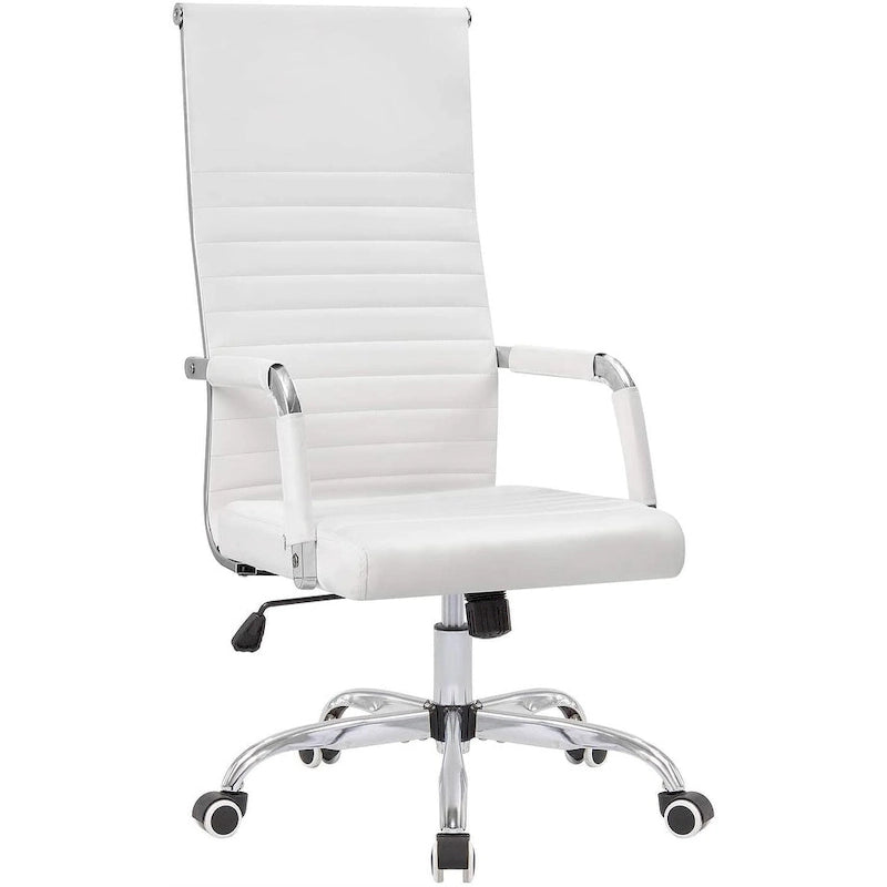 Chaise de bureau Homall à dossier haut côtelé