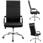 Chaise de bureau Homall à dossier haut côtelé
