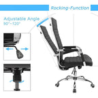 Chaise de bureau Homall à dossier haut côtelé